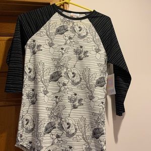NWT.  LuLaRoe Randy black ivory floral. XS